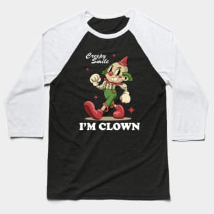 Funny Jester Halloween Baseball T-Shirt